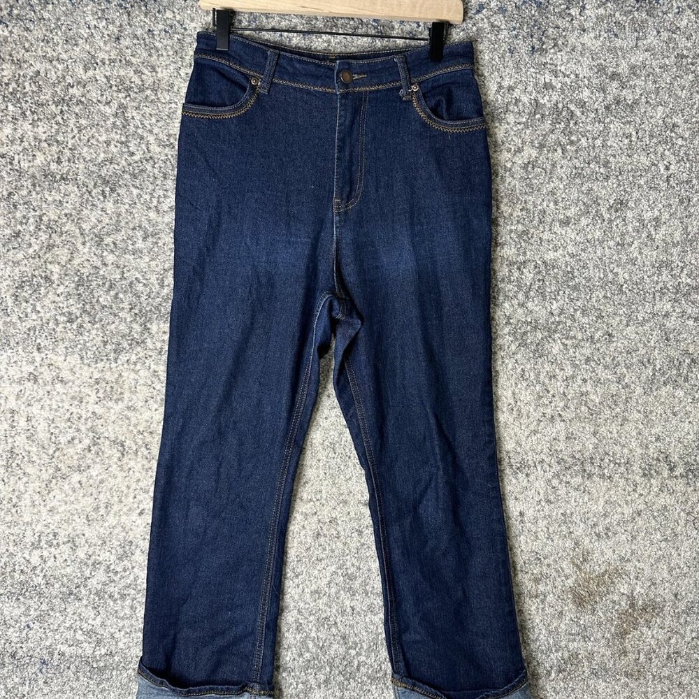 House Of Harlow 1960 Straight Jeans‎ Womens 29 Blue Dark Wash High Rise 31x28